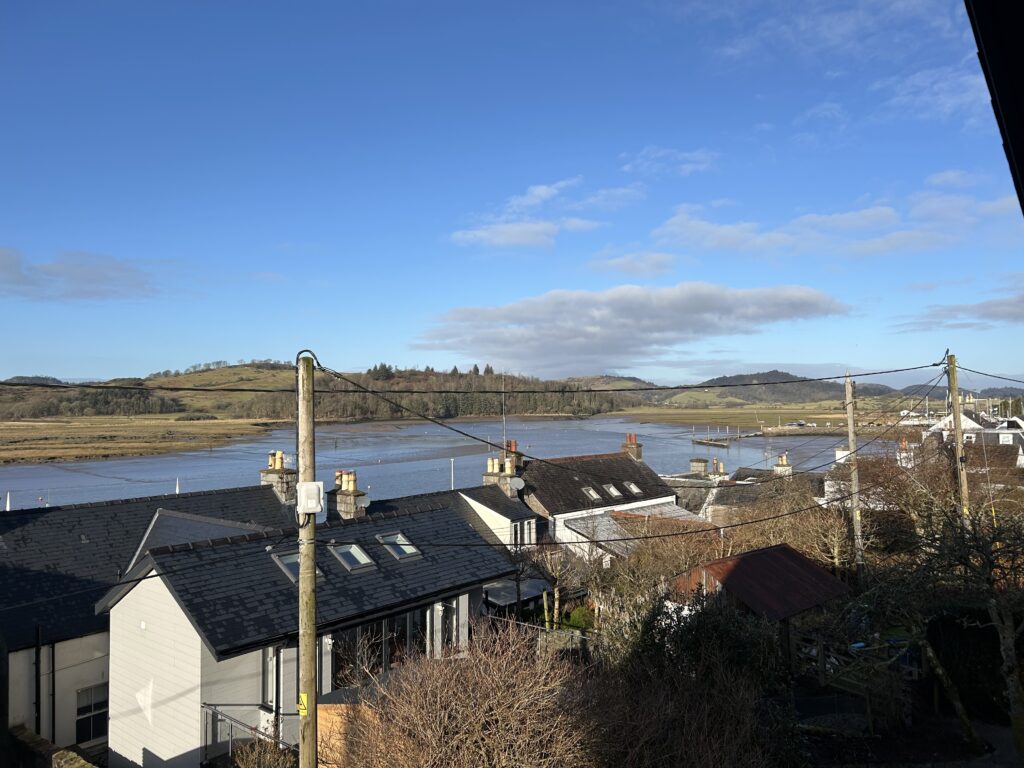 View down to the Solway yacht club