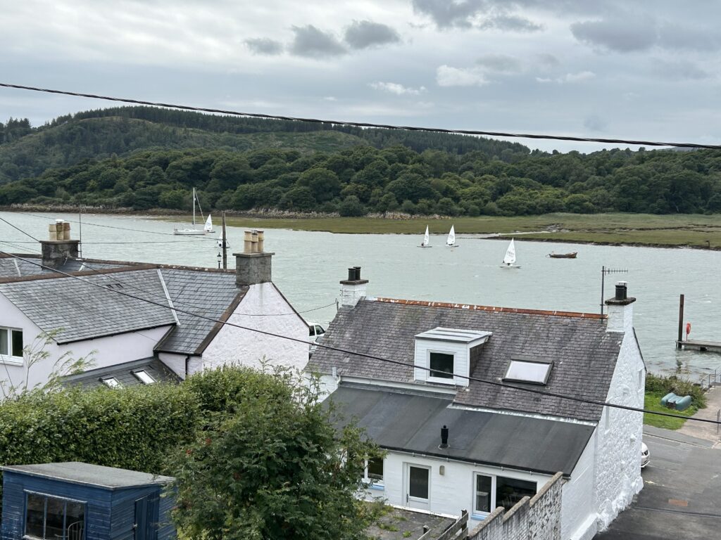 View of the sailing from the house